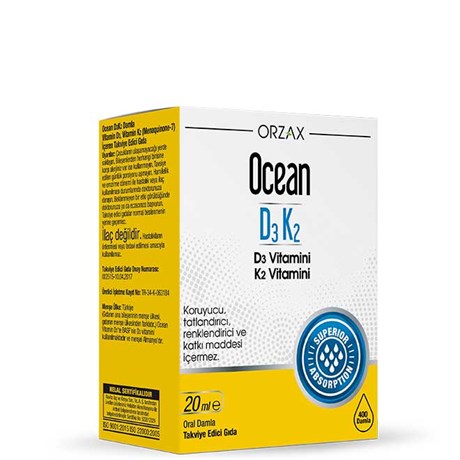 Ocean D3K2 20 ml Damla_Vitamin ve Mineraller